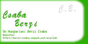 csaba berzi business card